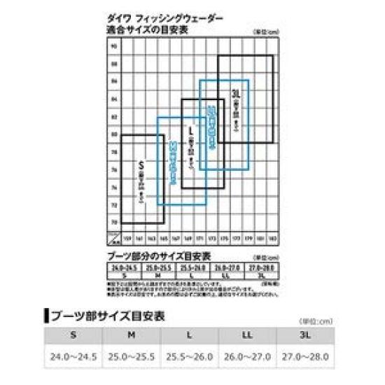 DAIWA Daiwa Fishing Waders Slash Gray L Size FW-3202R