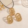 French Retro Premium Stud Earrings Necklace Jewelry Set Femininity Versatile Earrings Two-piece Set