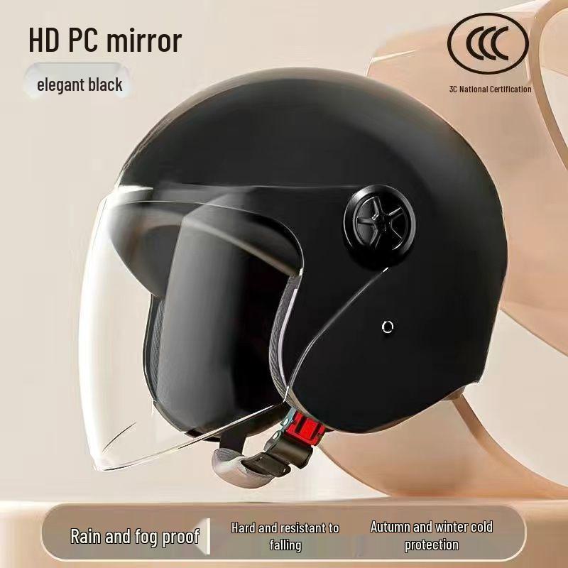 High-Quality National Standard Certified Unisex Electric Vehicle Helmet - Winter-Ready, Windproof, Warm, and Safe for Motorcyclists