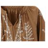 Tooxika New Large Size Women's Tops Ethnic Style Embroidered Blouse Tassel Drawstring Shirt