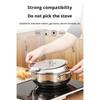 Deep Fryer Pot Japanese Tempura Deep Fryer Stainless Steel Small Frying Pot with Thermometer & Oil