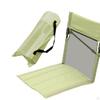 Floor Chair with Back Support Camp Bleacher Cushion Seat Pad Storage Bag Foldable Beach