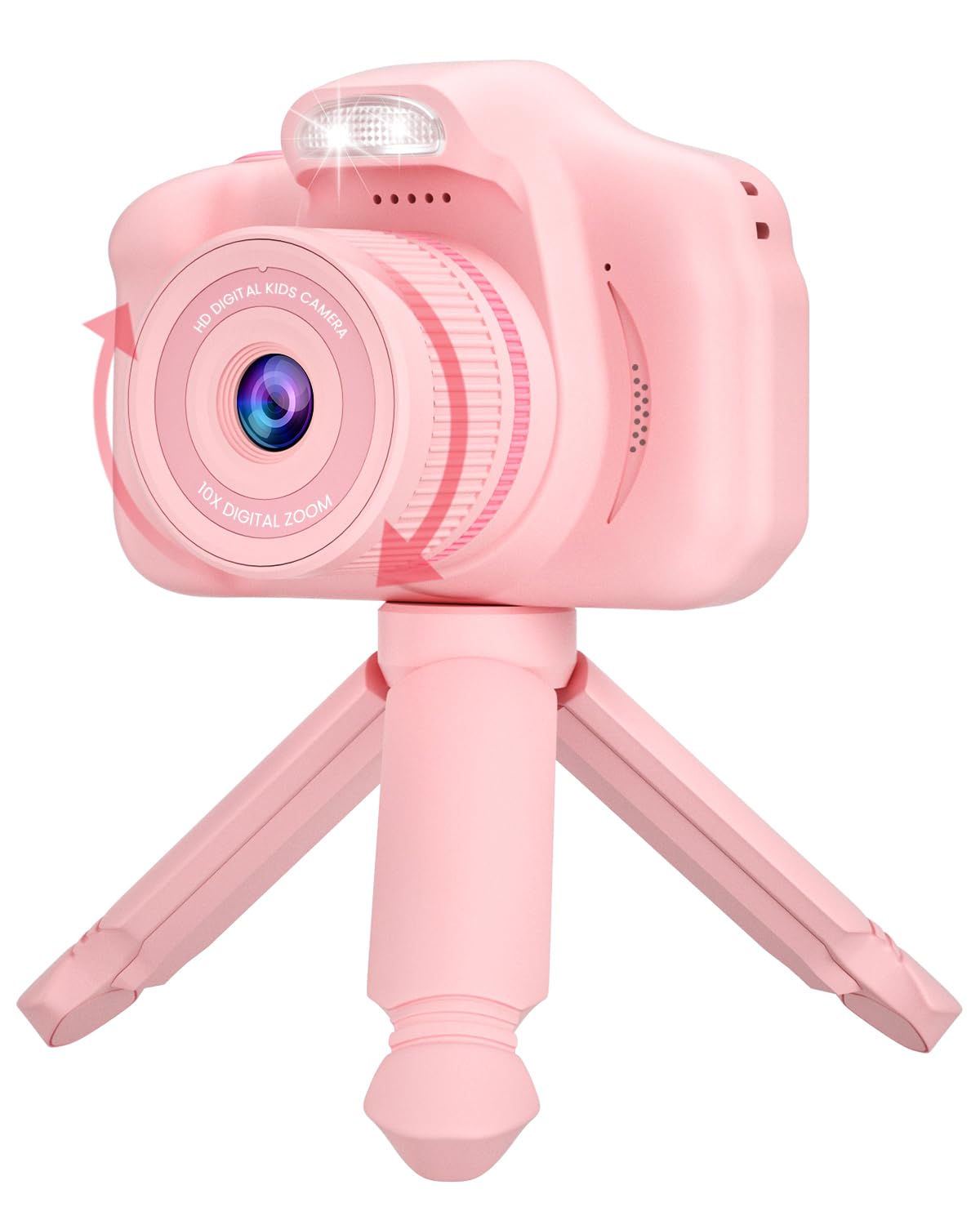 

Toy Camera with IPS 10x USB 1080P HD Video Camera for Girls Ages Popular Digital Camera Birthday Gift for Elementary School Students Kids Tripod,