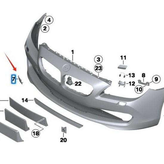 Front Bumper Tow Hook Cover for BMW 6 Series F12/F13/F06 (51117282909)