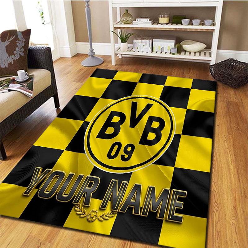 Borussia Custom Name Carpet Rug for Living Room Bedroom Home Sofa Decoration,Kids play Non-slip Floor Mat