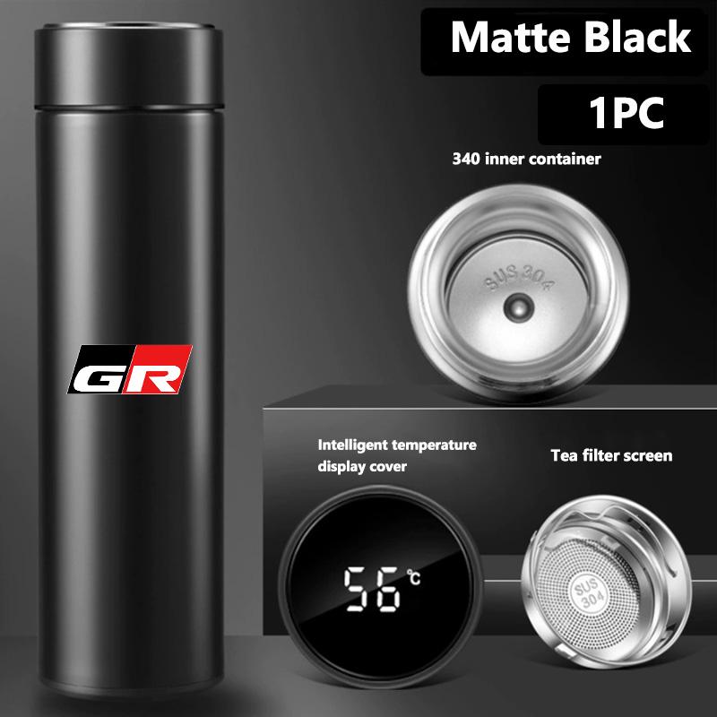For Toyota Car Logo Badge Intelligent Thermos Cup Auto Smart Digital Thermos Cups Supra Aygo Prado RAV4 Hilux Yaris Corolla