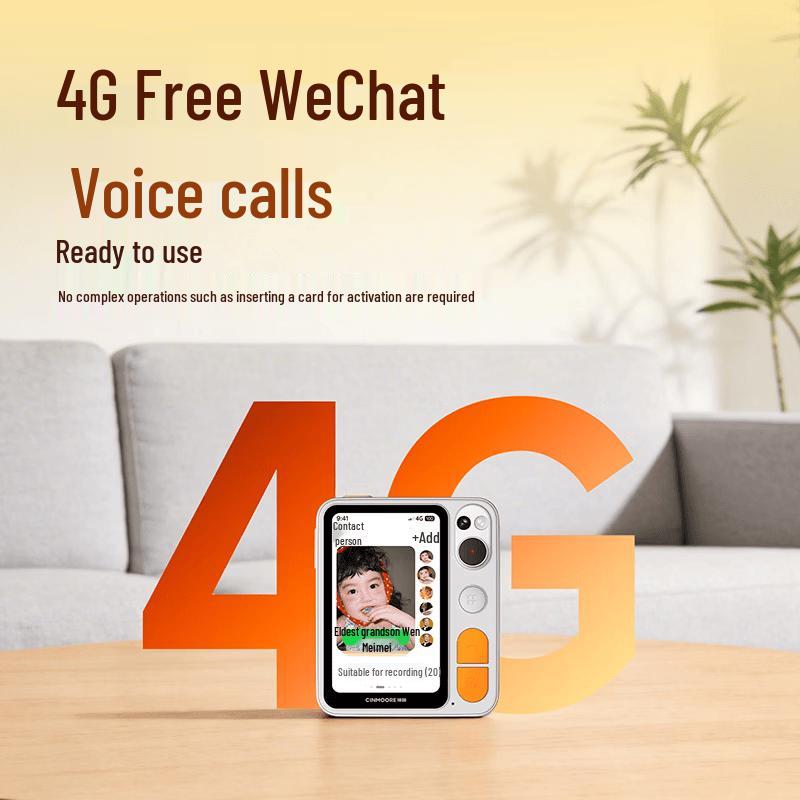 CINMOORE M1 Elderly GPS 4G Anti-Loss Phone with AI Chat & Monitoring (CN version)