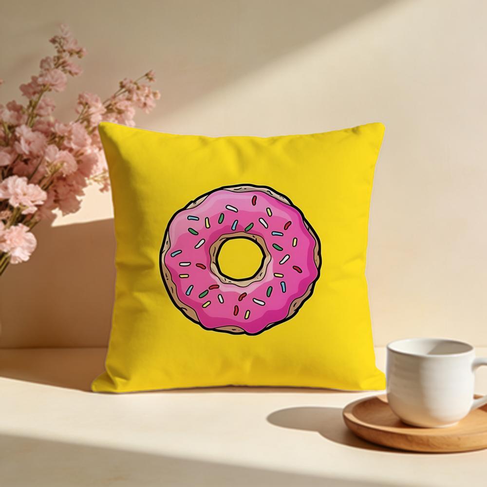Glazed Donut Cushion Cover Soft Pillow Cases for Home Bedroom Living Room Sofa