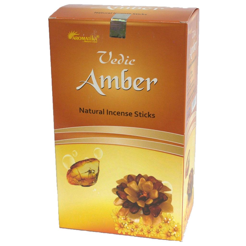 6x Amber Incense Sticks Box of 12 – Vedic