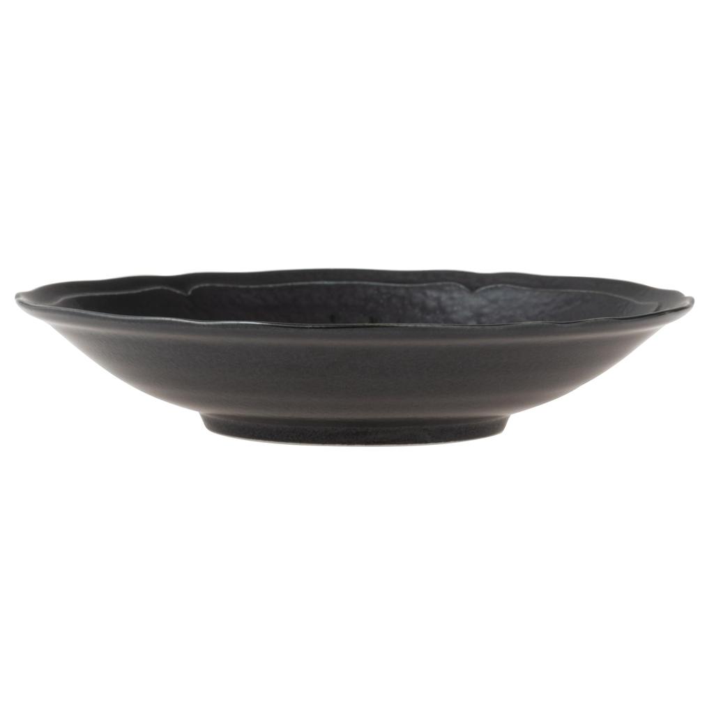 TOKI1919 Lightweight Poire La Tima Black Coupe 23 X 5cm French Microwave and Dishwasher Made In Product Café Plate/Soup Plate, Approx. Diameter,