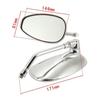 2pcs Motorcycle 10mm Thread Oval Side Mirrors Rear View Mirrors Adjustable Angle