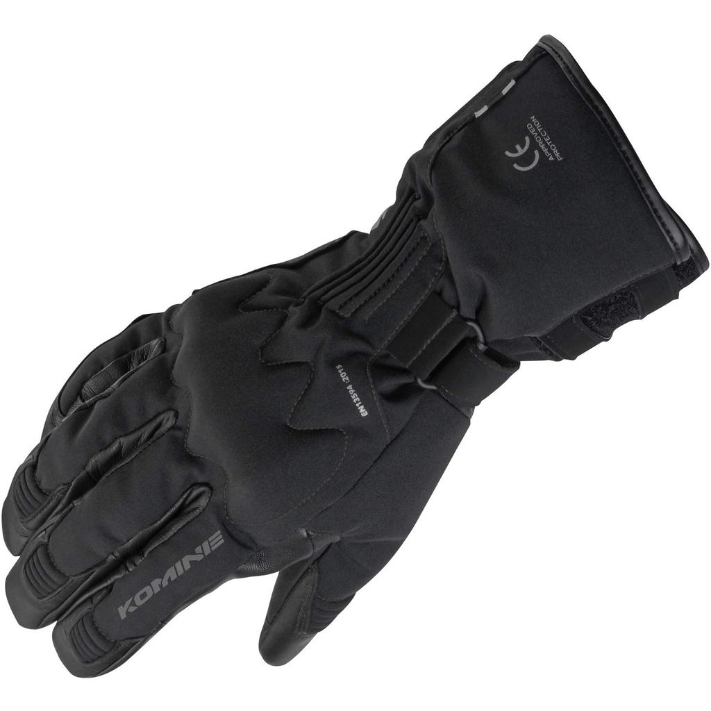 KOMINE AIRGEL Protect Winter Motorcycle Size L Waterproof and CE Stretch Carbon for and Winter Gloves, Black, (GK-828 1273), Cold-Resistant,
