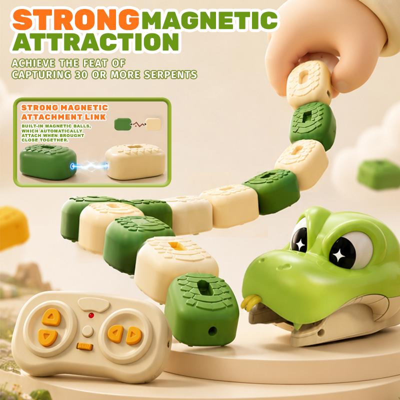 Rc Magnetic Snake Toy Remote Control Greedy Beans Chasing Snake Car Interactive Educational Toy Kids Birthday Christmas Present