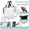 4/6 Stück PVC Make-up Aufbewahrungstaschen Tragbar Große Kapazität Wasserdicht Transparente Organizer-Tasche mit Reißverschluss für Reise Waschen Haushalt