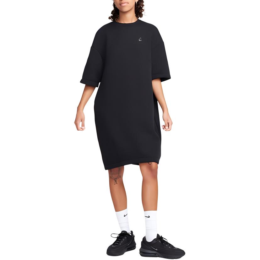 New Nike Short Sleeved Dress Women's Black FB8337-010