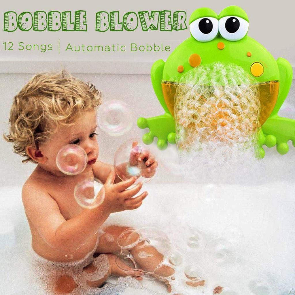 

Colorful 12 Songs Frog Bubble Machine Automatic Bubble Maker Blower For Fun