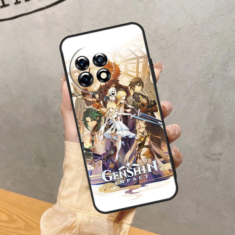 Anime Game Genshin Impact Case For OnePlus 8 9 10 Pro 15 13 12 11 13T 13R 12R 10T 8T Nord CE 5 2 3 4 Lite N20 N30 Cover