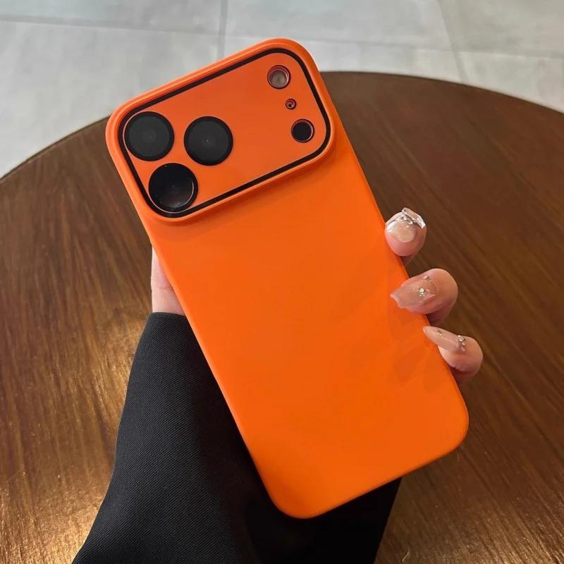 Luxus Matte Große Fenster Handyhülle Für iPhone 17 16 15 14 13 Pro Max 17Pro Stoßfest Glas Kamera Schutz Hartes PC Rückseitige Abdeckung