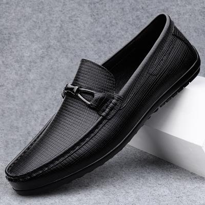 Modische brandneue Herren Atmungsaktive Runde Zehenpartie Rutschfeste Freizeit-Loafer 2025 Hochwertige Herren Bequeme und Weiche Freizeit-Bohnenschuhe