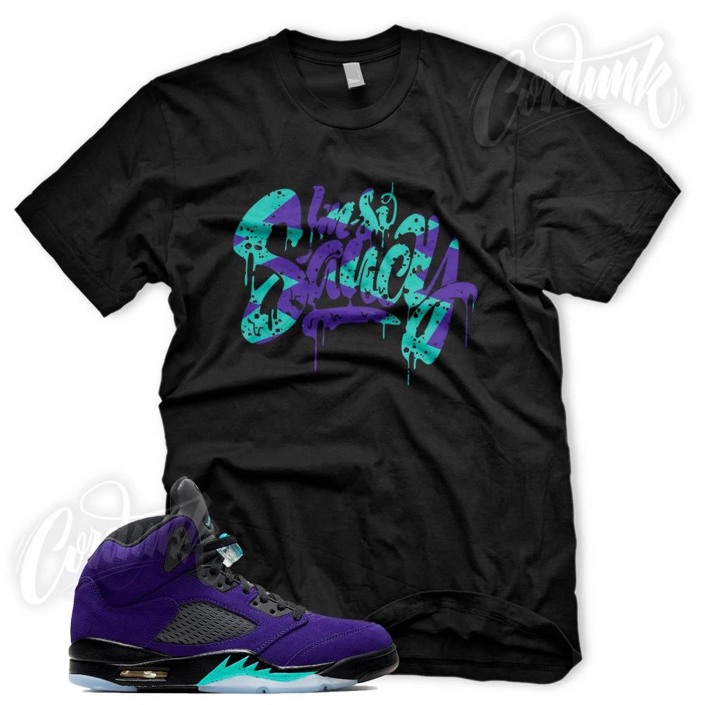 Новая черная футболка SAUCY для кроссовок J1 5 Alternate Grape S
