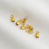 18K Gold Plated Colorfast Ringed Bell End Connector for DIY Leather Belt and Chain Accessories
