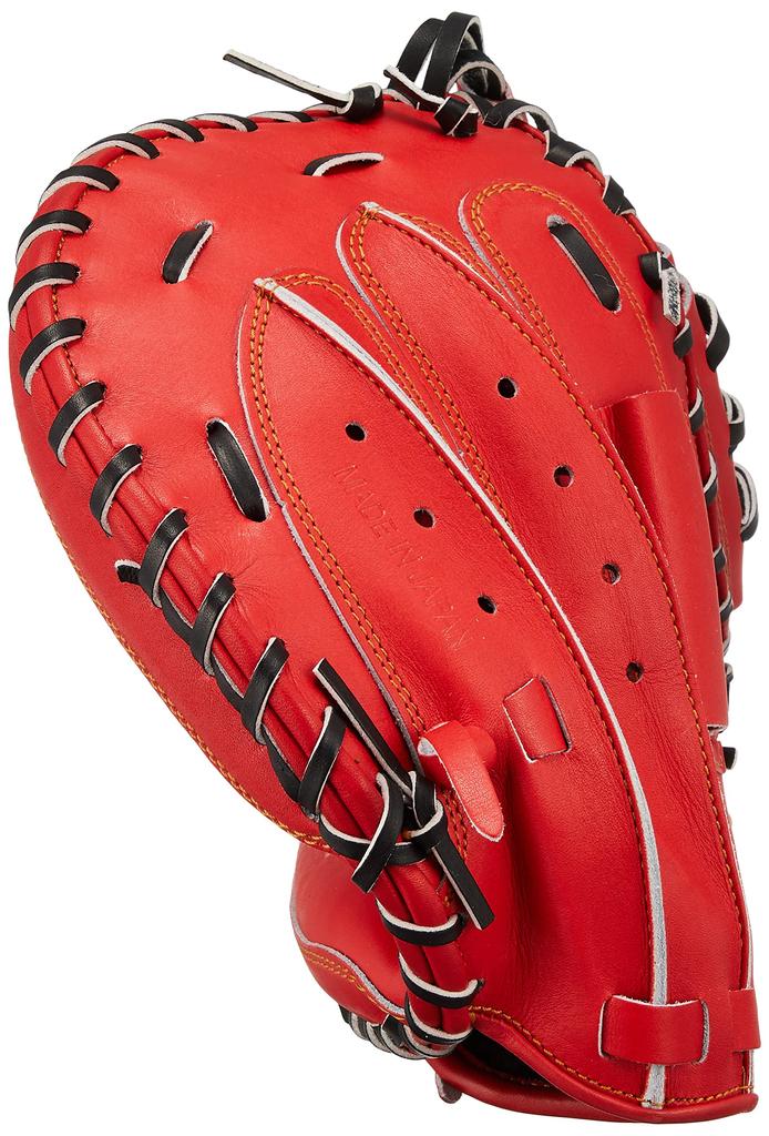 ZETT Pro Status Hard Baseball Deep Made in BPROCM520 Catcher's Mitt, Right-Handed Throw, Orange/Black (5819), Japan,