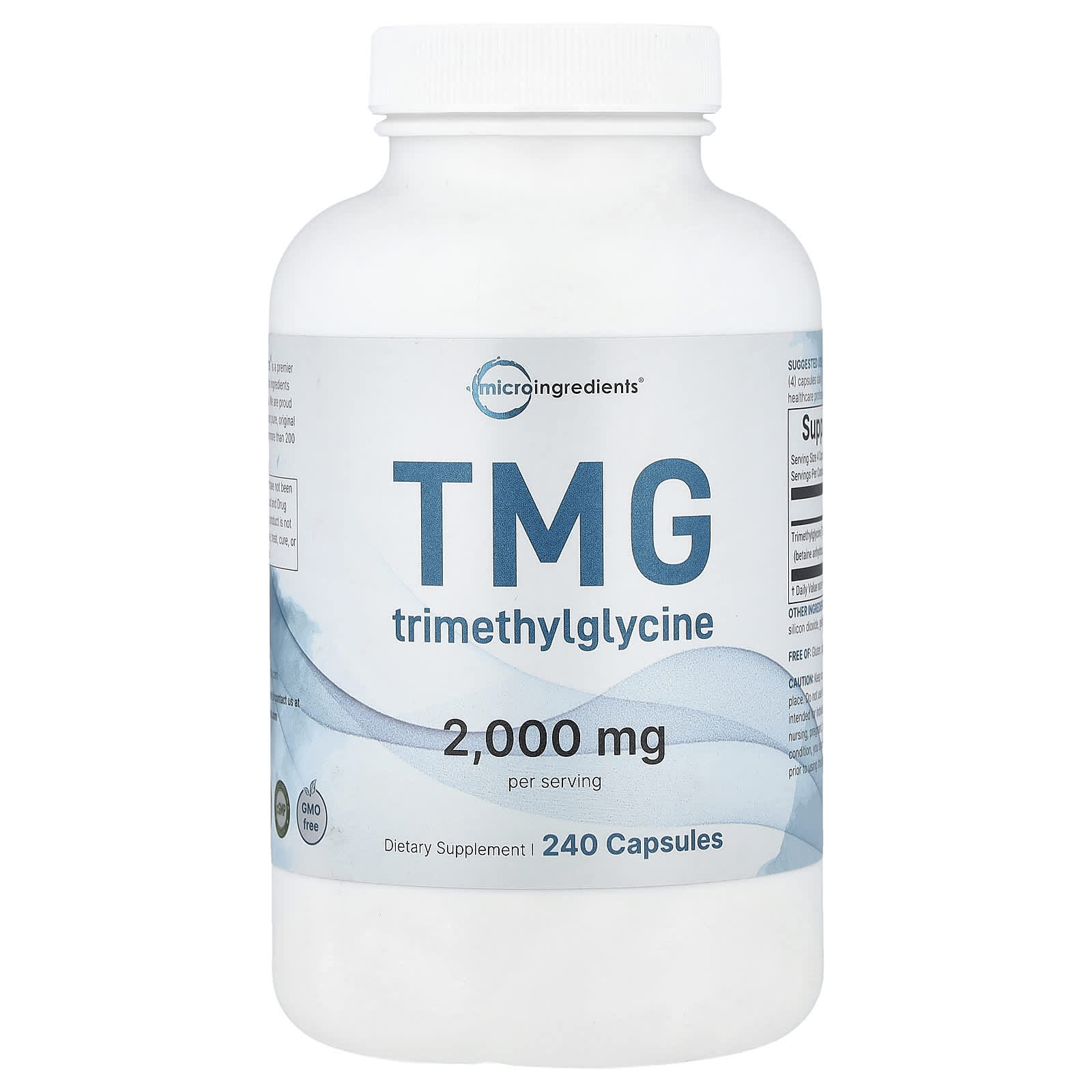 Micro Ingrédients, TMG, 240 Gélules (500 mg par capsule)