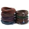 1meter 8mm Braided PU Leather Cord Round Vintage Leather String Cord for DIY Crafts Jewelry Making Leather Bracelets Accessories
