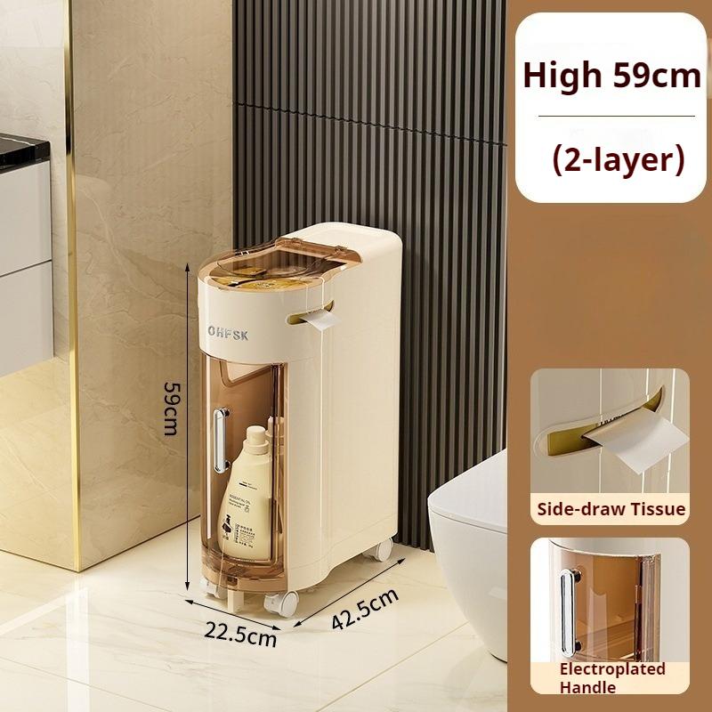 Narrow Storage Cabinet Movable Trolley Organize Cabinet Multifunctional Classification Household Storage Cabinets Home Accessory