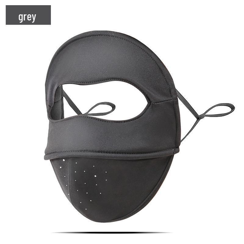 3D Fishbone Breathable Plus Velvet Full Face Mask - Windproof, Coldproof, UV Protection for Autumn/Winter Cycling