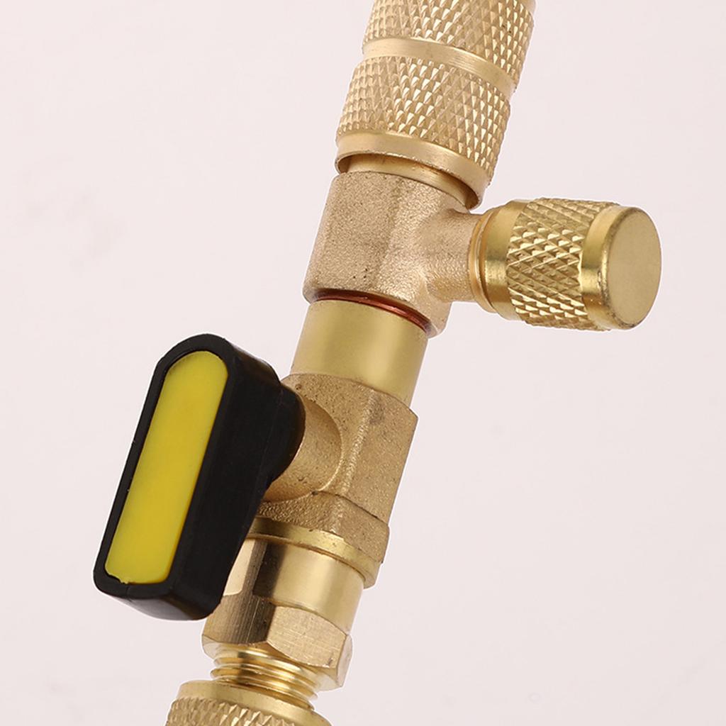 Valve Core Remover Installer with Dual Size SAE 1/4 & 5/16 Port Air Conditioning Line Repair Tools for HVAC R32 R410A