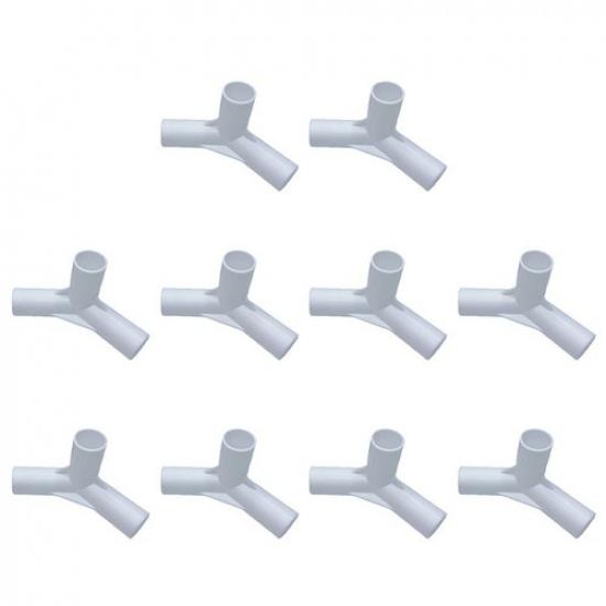 Convenient Canopy Pole Tees for Garden Plant Supports Pet Beds (16mm I D 10PCS)