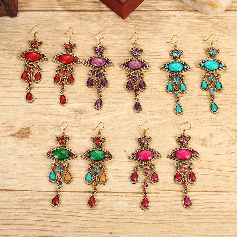cStyle Water Drop Earrings for Women Retro Dangle Earring