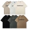 T-shirt Essentiel pour Lettres à Colle Pressée Col Rond Ample Mode High Street Hommes et Femmes Manches Courtes T-shirts