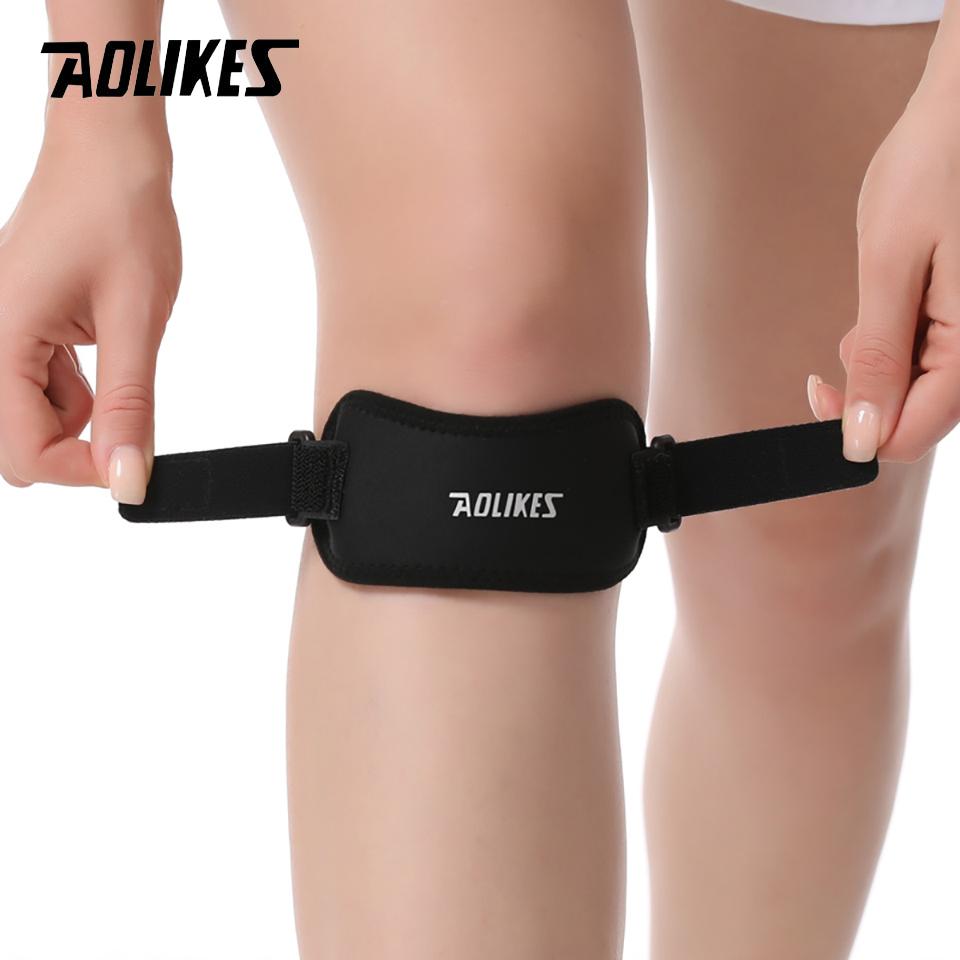 Aolikes Knee Support Brace For Pain Relief Patella Tendon Strap Hiking Soccer Basketball Running Tennis