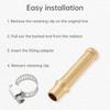 5 Sets Push Connectors Transmission Flush Kit Brass Fitt for 1996-2024 with Clamps