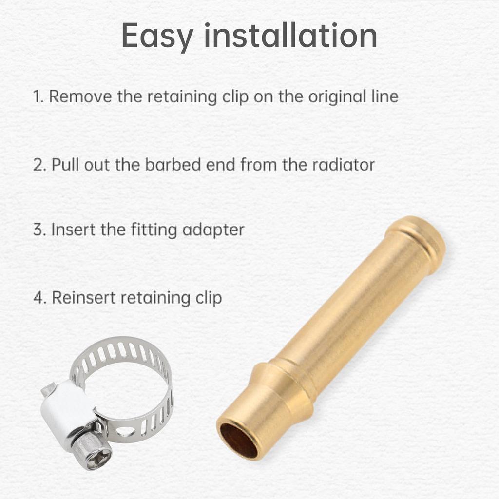 5 Sets Push Connectors Transmission Flush Kit Brass Fitt for 1996-2024 with Clamps