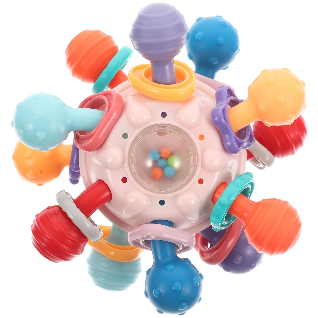 

Alasum Baby Hand Grip Ball, Baby Toy, Grasp Activity, Chew Ball for Sensory Development, Lightweight, 11x11x2.6 Inches