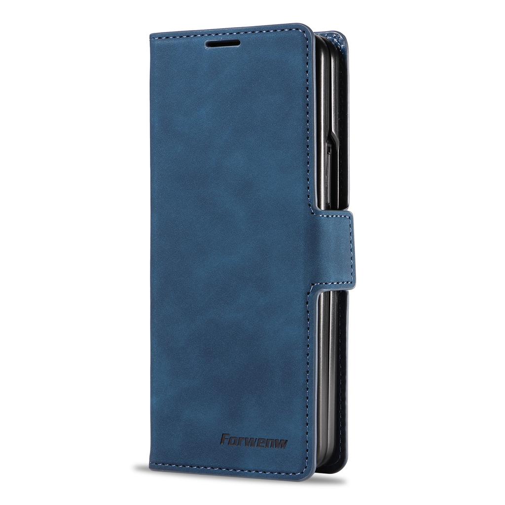 Luxury Retro Leather Phone Case For Samsung Galaxy Z Fold 7 6 5 4 3 Fold7 Fold6 Fold5 Fold4 Wallet Card Slot Magnetic Flip Cover