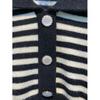 C S In The Room Sweet Stripe Button Collar Knit 2Color