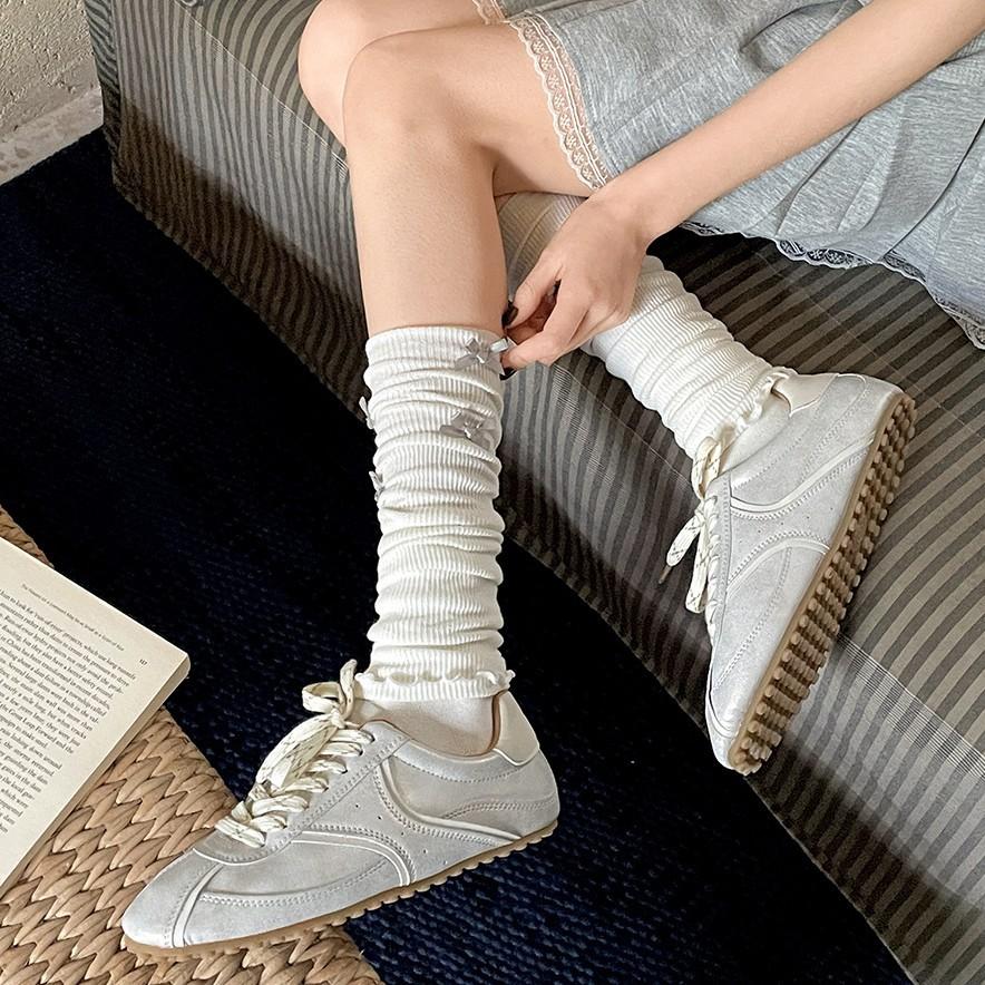 Lightweight sports retro versatile flat-soled German training shoes spring soft-soled lightweight board shoes little white shoes