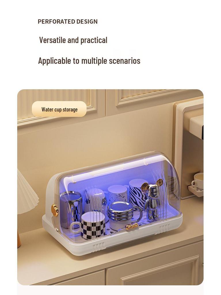 Flaschen- & Geschirrsterilisator-Aufbewahrungsständer mit staubdichter Abdeckung