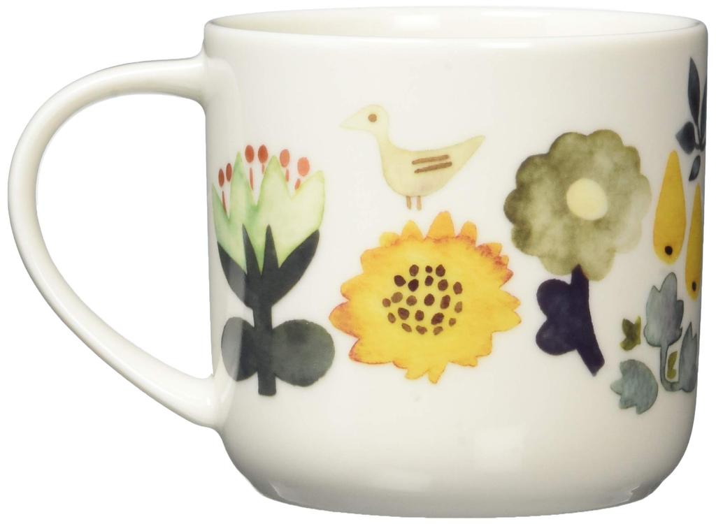 Yamaka Shoten MOOMIN (Moomin) [Herbarium] Mug, Moomin Pattern, Approx. 350ml, White, Moomin Merchandise, Nordic Style, Mother's Day Gift, Tableware,