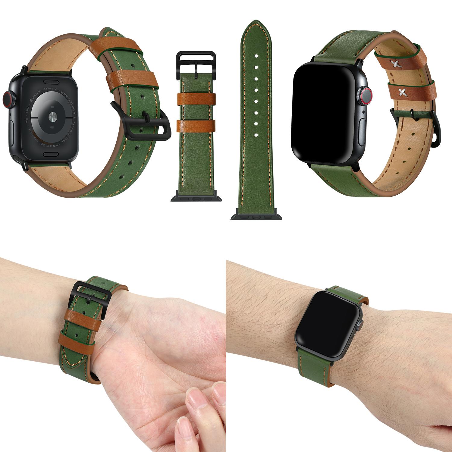 

Fresh Contrast Color Watch Strap for Apple Watch Series 10 46mm/Ultra 2 Ultra 49mm/9 8 7 45mm/SE (2023) SE (2022) SE 6 5 4 44mm/3 2 1 42mm Brown