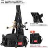 HAKAWAFLY Fishing Bag with 2 Rod Belts and 5 Carabiners Large Bag 5-Way - Waterproof, Multifunctional, Capacity, Run-and-Gun (Black)