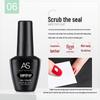 AS Nail Art Anti-Lift Gel No-Wipe Top & Base Coat Light Therapy Transparent Set - Long-Lasting Strengthening.