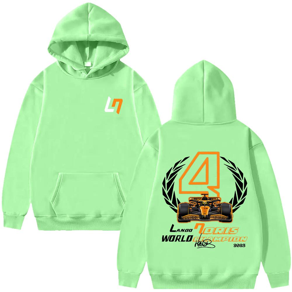 Mikina s kapucňou Lando Norris World Champion Racing LN4 s grafickou potlačou, oblečenie, mikiny s dlhým rukávom, módne pulóvre
