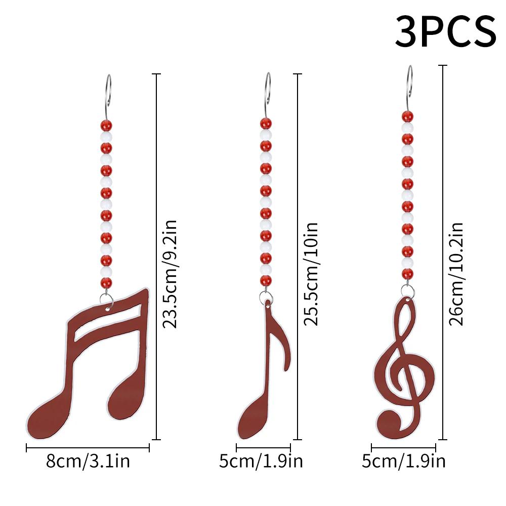 

Christmas Music Note Pendant, Red Note Tree Hanging Ornament, Music Party Decoration, Holiday Home Indoor Xmas Decor