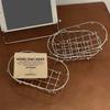 Multifunctional Decorative Metal Wire Basket For Kitchen Countertop Desk Organizer And Fruit Vegetable Drainer