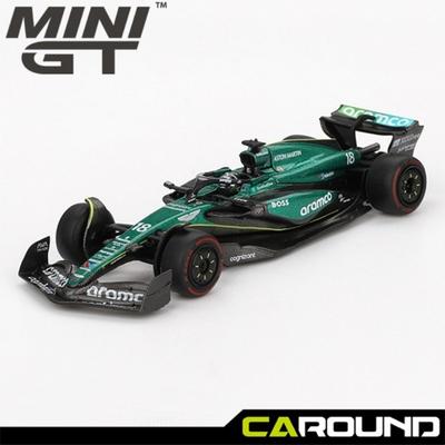 MiniGT (1001) 1:64 Aston Martin F1 AMR24 Nº 18 Gran Premio de Bahréin 2024 - Lance Stroll